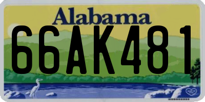 AL license plate 66AK481
