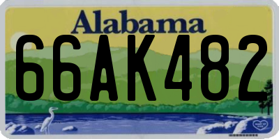 AL license plate 66AK482