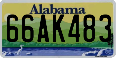 AL license plate 66AK483