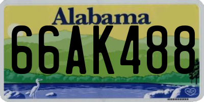 AL license plate 66AK488