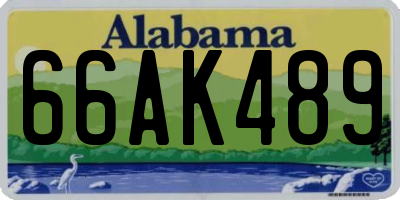 AL license plate 66AK489