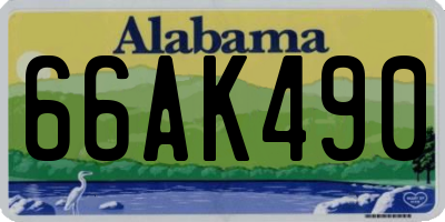 AL license plate 66AK490