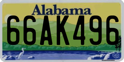 AL license plate 66AK496