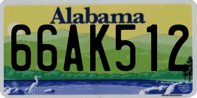 AL license plate 66AK512