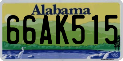 AL license plate 66AK515