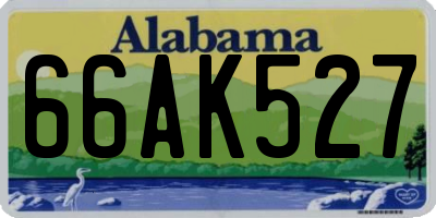 AL license plate 66AK527