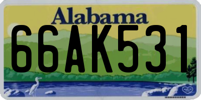 AL license plate 66AK531
