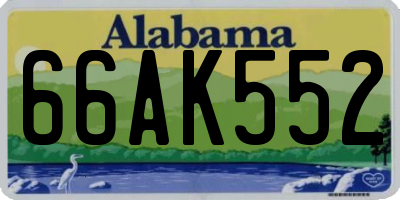 AL license plate 66AK552