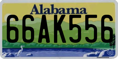 AL license plate 66AK556