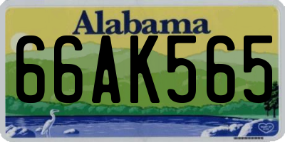 AL license plate 66AK565