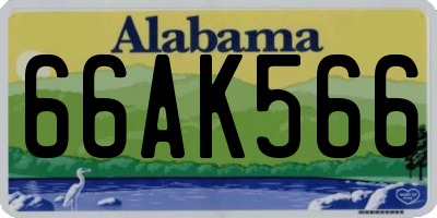 AL license plate 66AK566