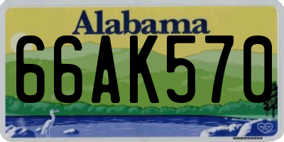 AL license plate 66AK570