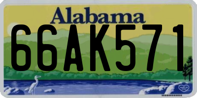 AL license plate 66AK571