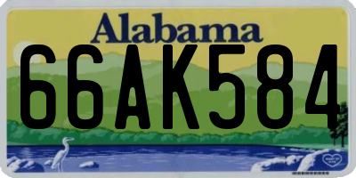 AL license plate 66AK584