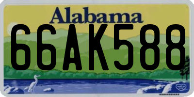 AL license plate 66AK588