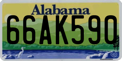 AL license plate 66AK590