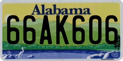 AL license plate 66AK606