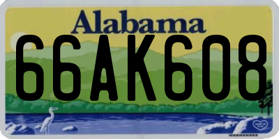 AL license plate 66AK608