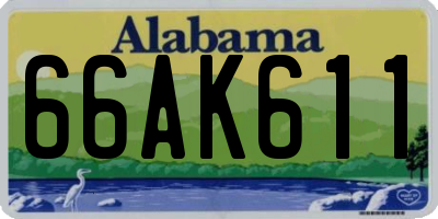 AL license plate 66AK611