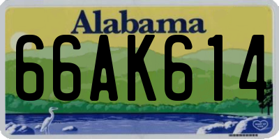 AL license plate 66AK614