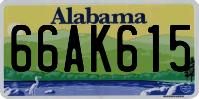 AL license plate 66AK615