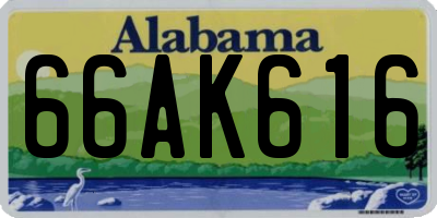 AL license plate 66AK616