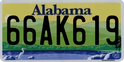 AL license plate 66AK619
