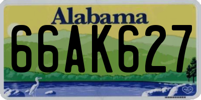 AL license plate 66AK627