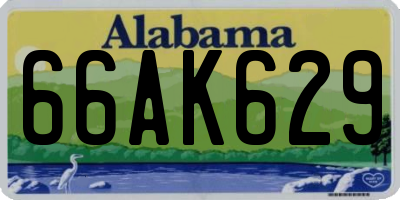 AL license plate 66AK629