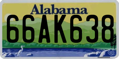 AL license plate 66AK638