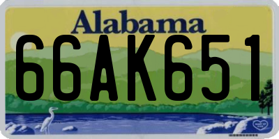 AL license plate 66AK651