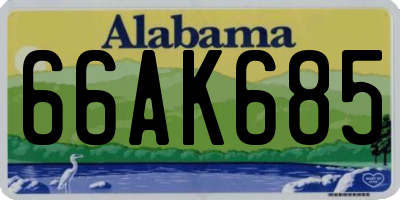 AL license plate 66AK685