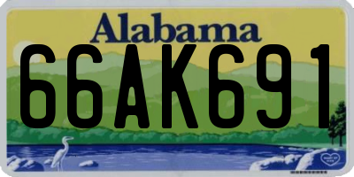 AL license plate 66AK691