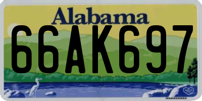 AL license plate 66AK697