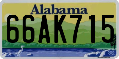 AL license plate 66AK715
