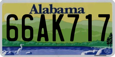 AL license plate 66AK717