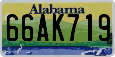 AL license plate 66AK719
