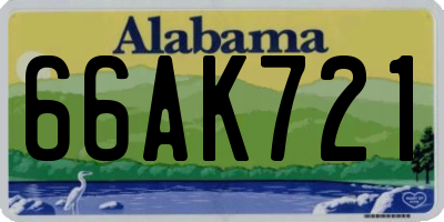 AL license plate 66AK721