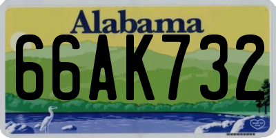 AL license plate 66AK732