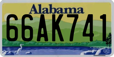 AL license plate 66AK741