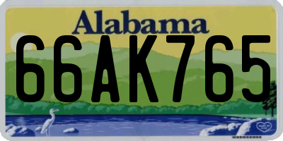 AL license plate 66AK765