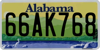 AL license plate 66AK768