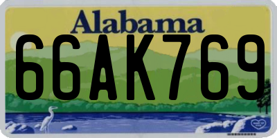 AL license plate 66AK769