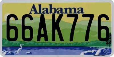AL license plate 66AK776