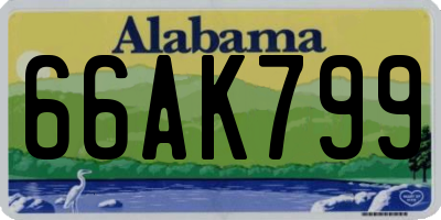 AL license plate 66AK799