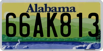 AL license plate 66AK813