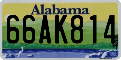 AL license plate 66AK814
