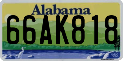 AL license plate 66AK818