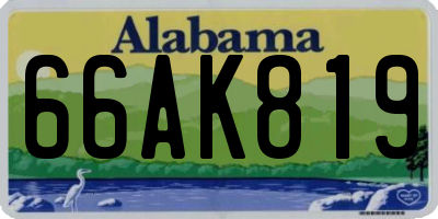 AL license plate 66AK819