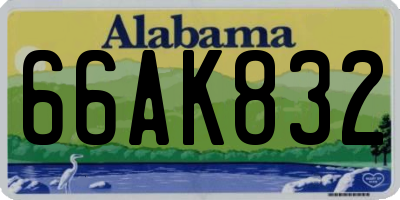 AL license plate 66AK832